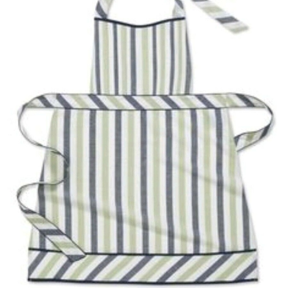 THE KAITLYN Yarn Dye Striped Linen Apron